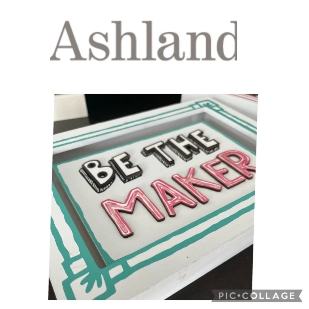 NWT Ashland Sewing Craft Room Wall Signs Set of 2 Colorful Motivational Decor